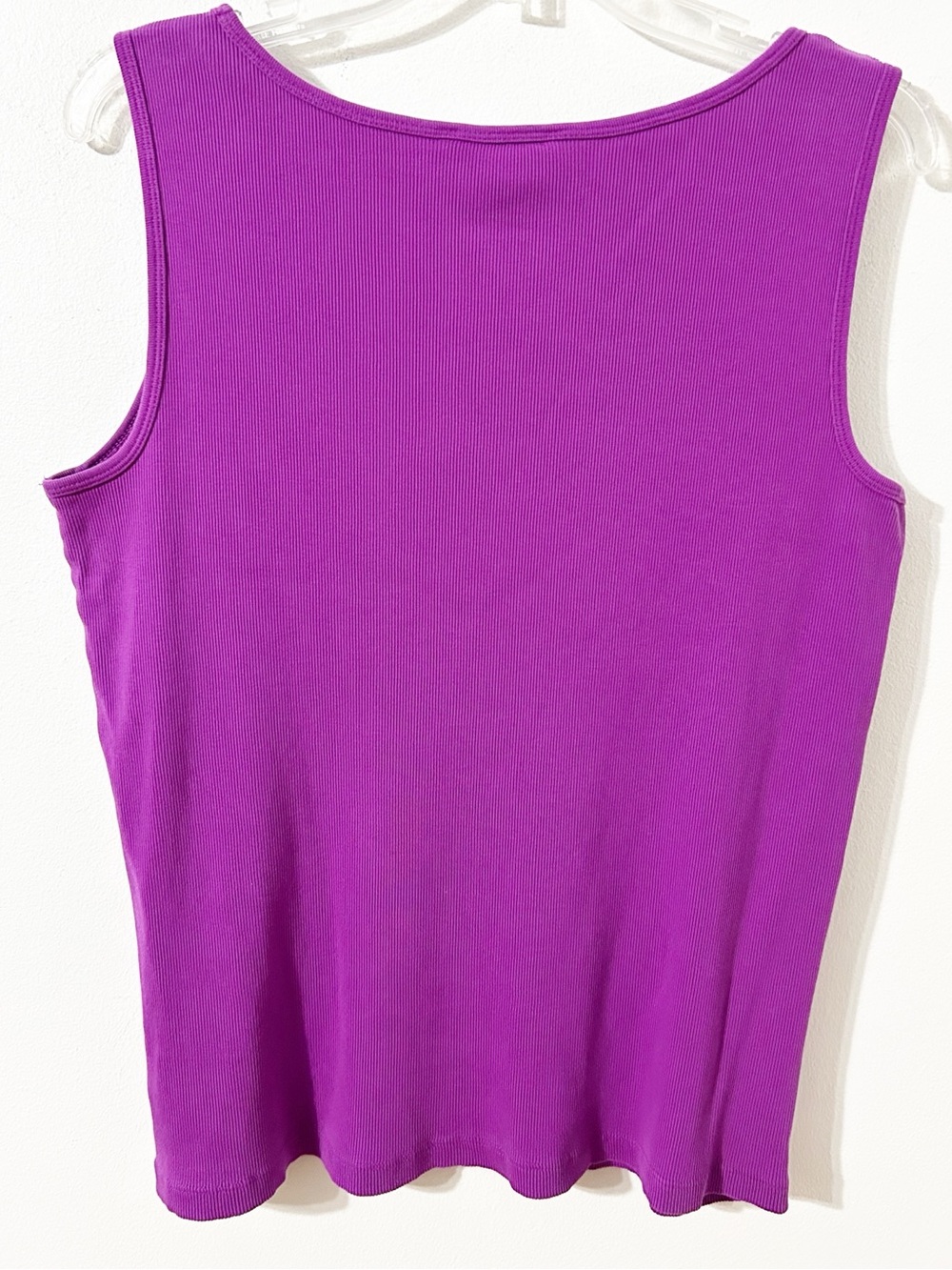 Lauren Ralph Lauren Women’s Ribbed Scoop Neck Tank Top Fuchsia Size 1X - Picture 3 of 7